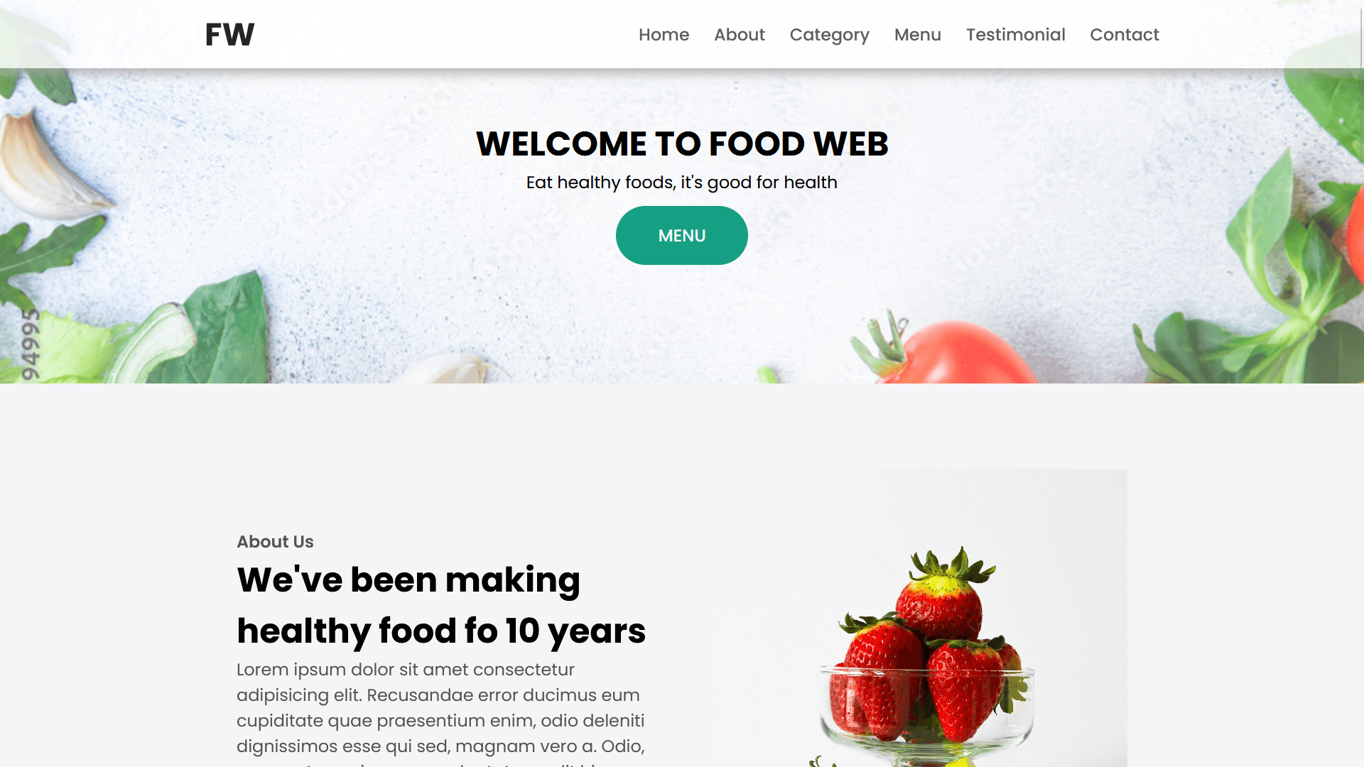 FoodWeb – Fully Responsive Food Website