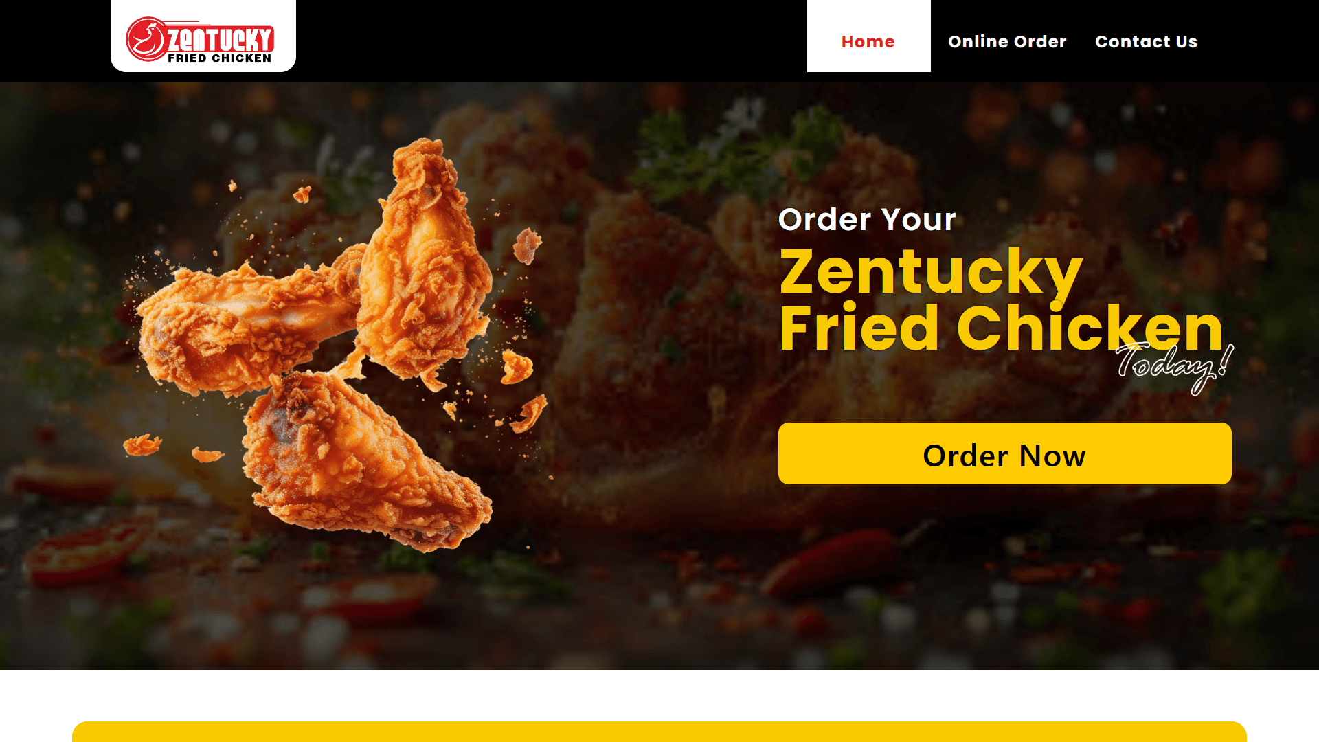 Zentucky Fried Chicken – Responsive Food Website